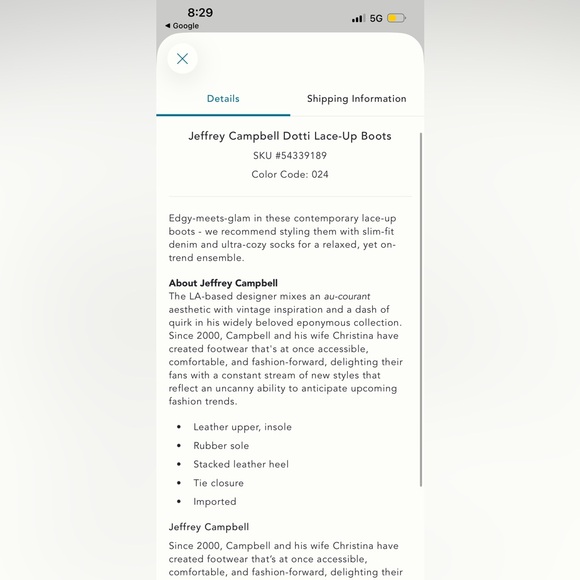 NWOT Jeffrey Campbell Dotti Leather Lace-Up Boot - Picture 10 of 11